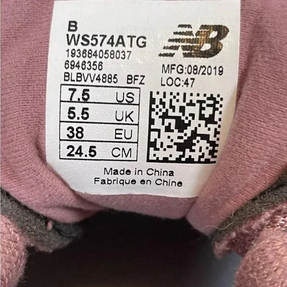 New Balance Womens WS574ATG Pink Lavender Sneaker Size 7.5 Comfort shoe walk run - Picture 14 of 16